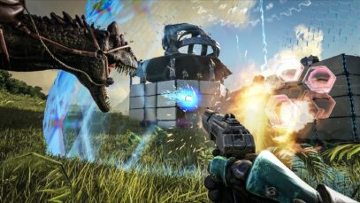 Taming and Riding Dinosaurs: Players can tame and ride various dinosaurs and other creatures on the ARK island, using them to aid in their survival and travel.