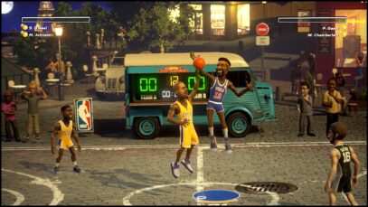 Power-ups: Players can use power-ups to gain temporary boosts in abilities, such as increased speed, improved shooting accuracy, and the ability to dunk from anywhere on the court.