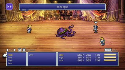 Multi-Character System: Final Fantasy VI features a multi-character system where the player can recruit up to 14 different characters, each with their own unique backstory, personality, and abilities. This allows for a variety of play styles and strategies, as the player can mix and match different characters to create a customized and powerful party.