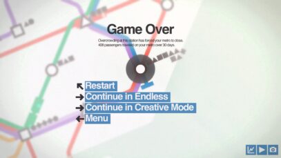 Abstract representation of the transportation network: Mini Metro uses minimalist shapes to represent stations and lines, creating a clean and easy-to-read interface that allows players to focus on the flow of passengers and the efficiency of the network.