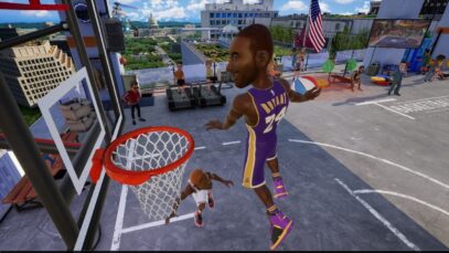 Customizable players and teams: Players can create their own custom players, including their appearance, abilities, and special moves. They can also customize their team's jerseys, court, and logo.