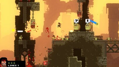 Fast-Paced Action Gameplay: Broforce's gameplay is fast-paced and action-packed, with players battling their way through a variety of levels and enemies. The game's controls are responsive and intuitive, which allows players to quickly pick up and play the game.