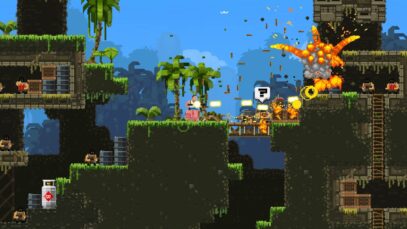 Diverse Cast of Bros: Broforce features a diverse cast of characters that are inspired by classic action movie heroes. Each bro has their own unique abilities and weapons, which adds a new level of variety and strategy to the gameplay.