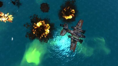 Combat and warfare: The game features realistic physics and combat mechanics, allowing players to engage in epic battles against enemy ships, aircraft, and other vehicles.