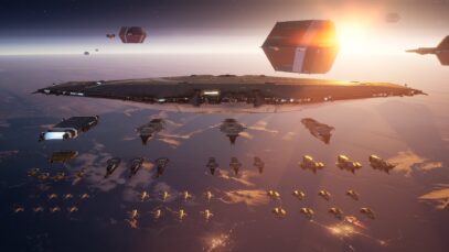 Customizable Fleets: Players will be able to customize their fleets with a variety of ships, weapons, and upgrades. They will be able to experiment with different combinations to create a fleet that suits their playstyle, and can also organize their ships into formations to execute complex maneuvers.